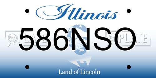586NSO Illinois License Plate