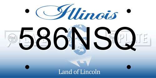 586NSQ Illinois License Plate