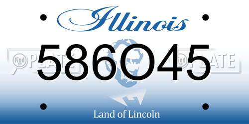 586O45 Illinois License Plate