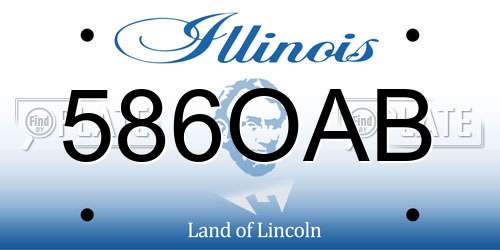 586OAB Illinois License Plate