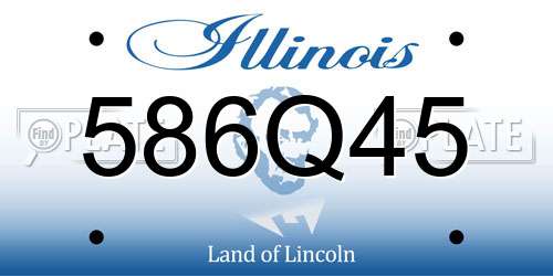 586Q45 Illinois License Plate