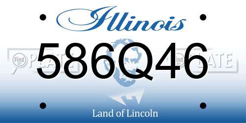 586Q46 Illinois License Plate