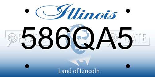 586QA5 Illinois License Plate