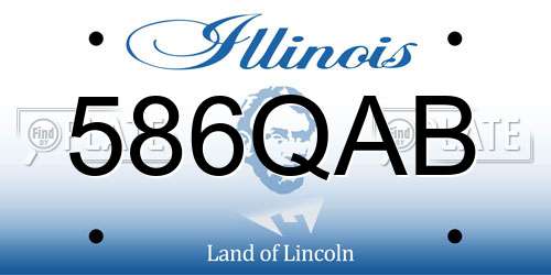 586QAB Illinois License Plate