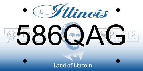 586QAG Illinois License Plate