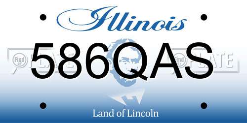 586QAS Illinois License Plate