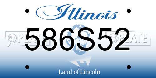 586S52 Illinois License Plate