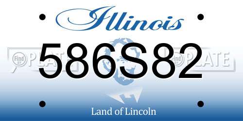 586S82 Illinois License Plate