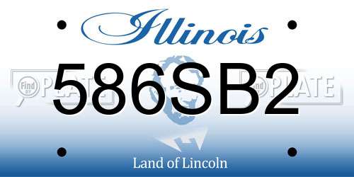 586SB2 Illinois License Plate