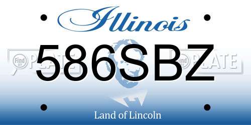 586SBZ Illinois License Plate
