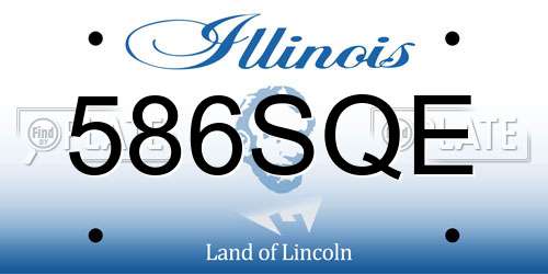 586SQE Illinois License Plate
