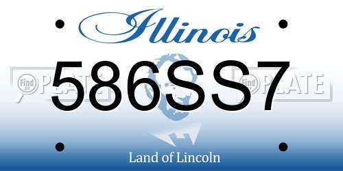 586SS7 Illinois License Plate