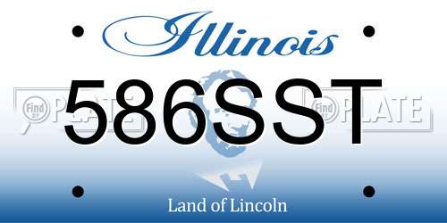 586SST Illinois License Plate