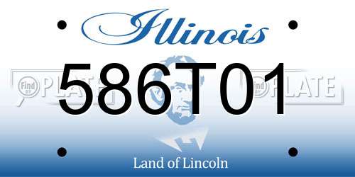 586T01 Illinois License Plate