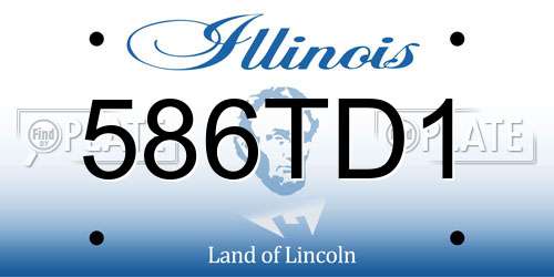 586TD1 Illinois License Plate