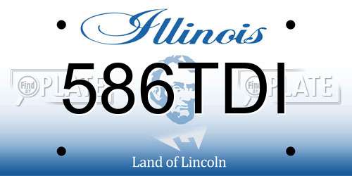 586TDI Illinois License Plate