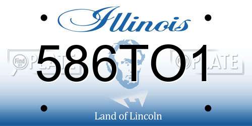 586TO1 Illinois License Plate