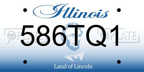 586TQ1 Illinois License Plate