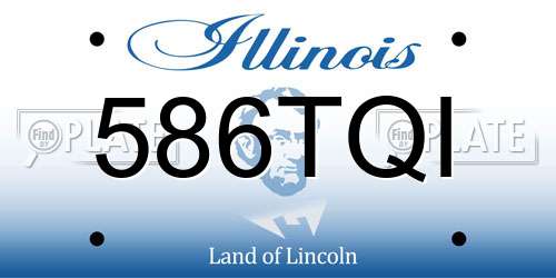 586TQI Illinois License Plate