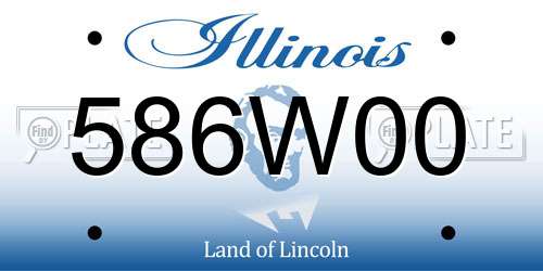 586W00 Illinois License Plate