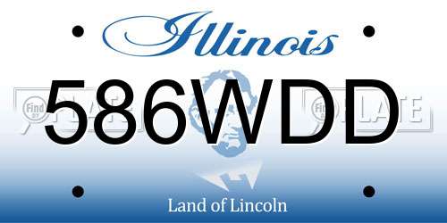 586WDD Illinois License Plate
