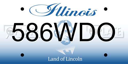 586WDO Illinois License Plate