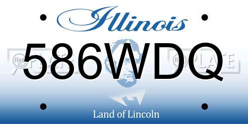 586WDQ Illinois License Plate