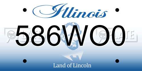 586WO0 Illinois License Plate