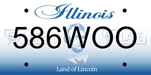 586WOO Illinois License Plate