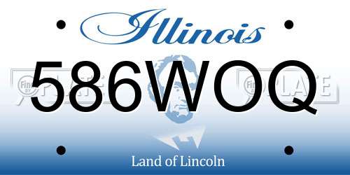 586WOQ Illinois License Plate