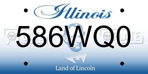 586WQ0 Illinois License Plate