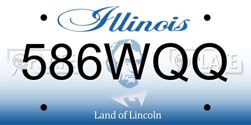586WQQ Illinois License Plate