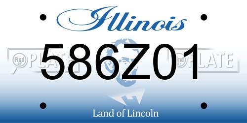 586Z01 Illinois License Plate