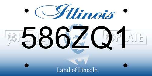 586ZQ1 Illinois License Plate