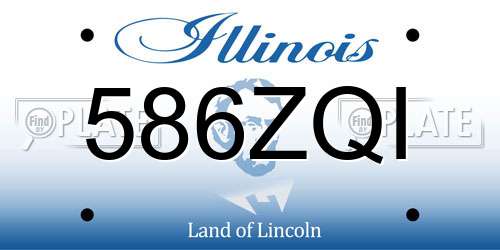 586ZQI Illinois License Plate