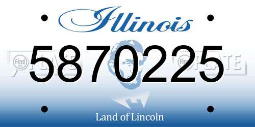 5870225 Illinois License Plate