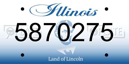5870275 Illinois License Plate