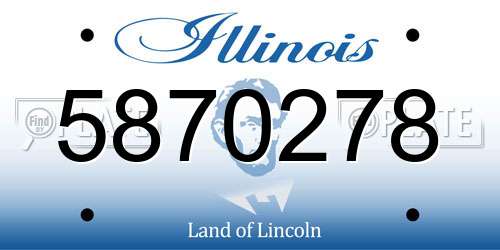 5870278 Illinois License Plate