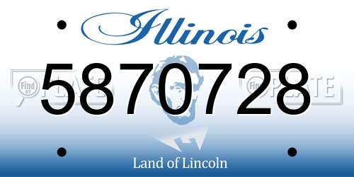 5870728 Illinois License Plate