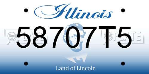 58707T5 Illinois License Plate
