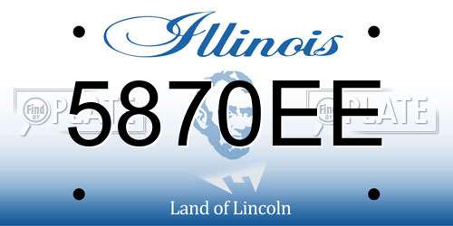 5870EE Illinois License Plate