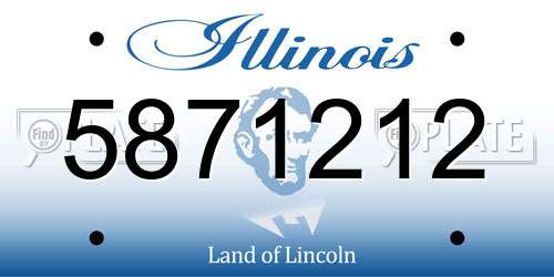 5871212 Illinois License Plate