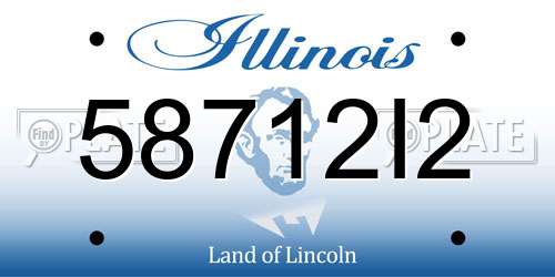 58712I2 Illinois License Plate