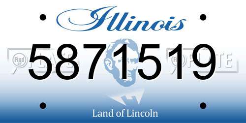 5871519 Illinois License Plate