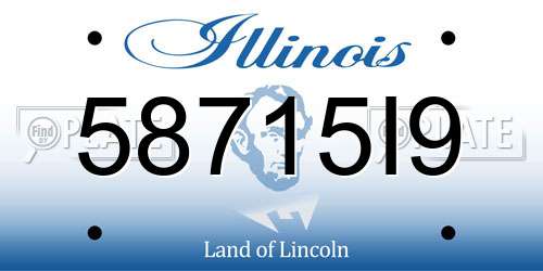 58715I9 Illinois License Plate