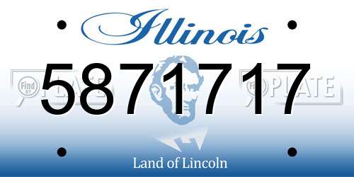 5871717 Illinois License Plate
