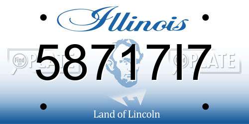58717I7 Illinois License Plate