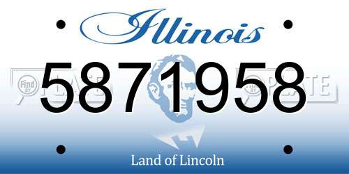 5871958 Illinois License Plate