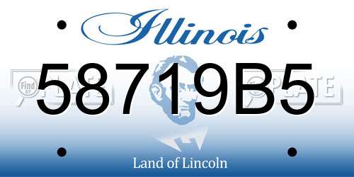 58719B5 Illinois License Plate
