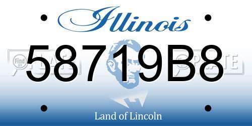 58719B8 Illinois License Plate